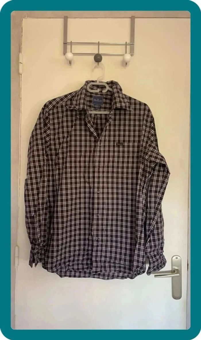Chemise carreaux violet