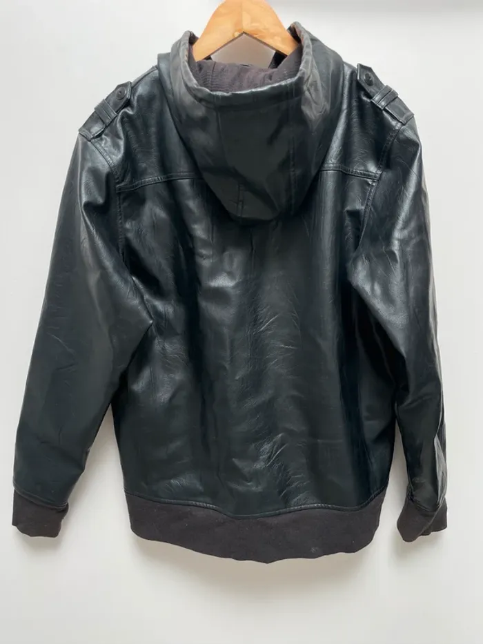 Rip Curl Perfecto jacket fake leather black Mens M - photo numéro 2