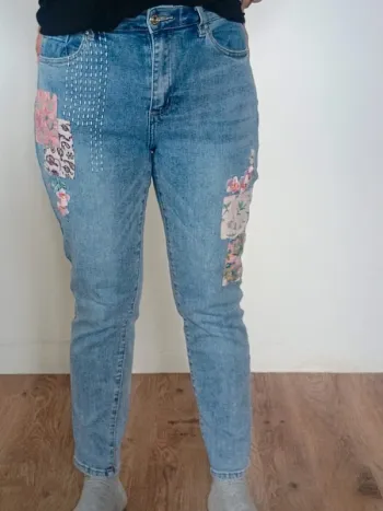jeans fleuri M