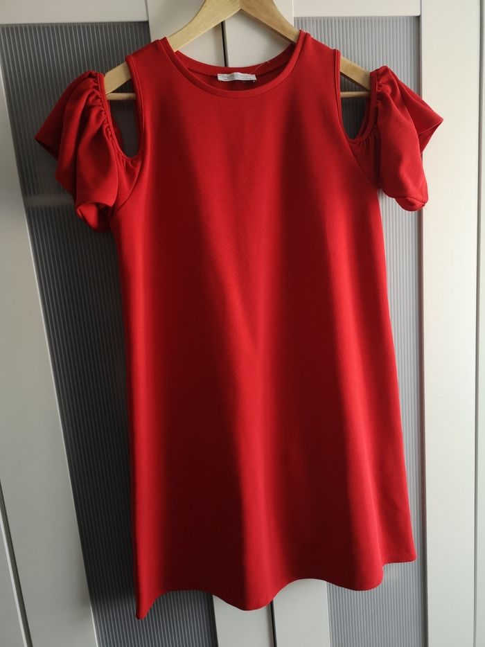ROBE trapèze rouge MC ZARA