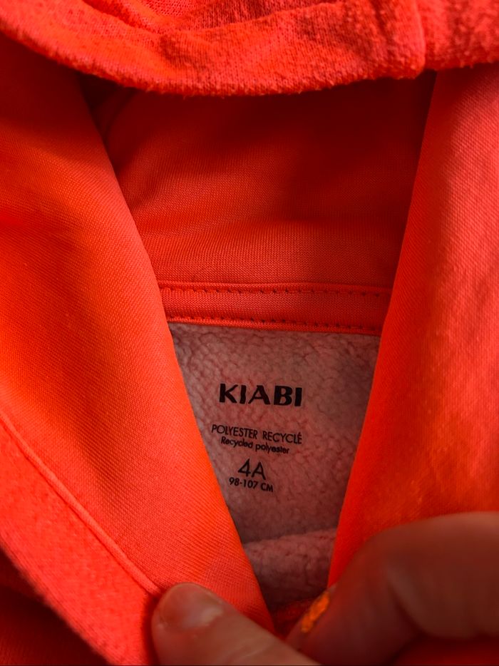 Sweat à capuche orange fluo - photo numéro 3