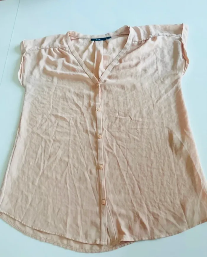 Teeshirt voile rose poudré taille 38 - photo numéro 2