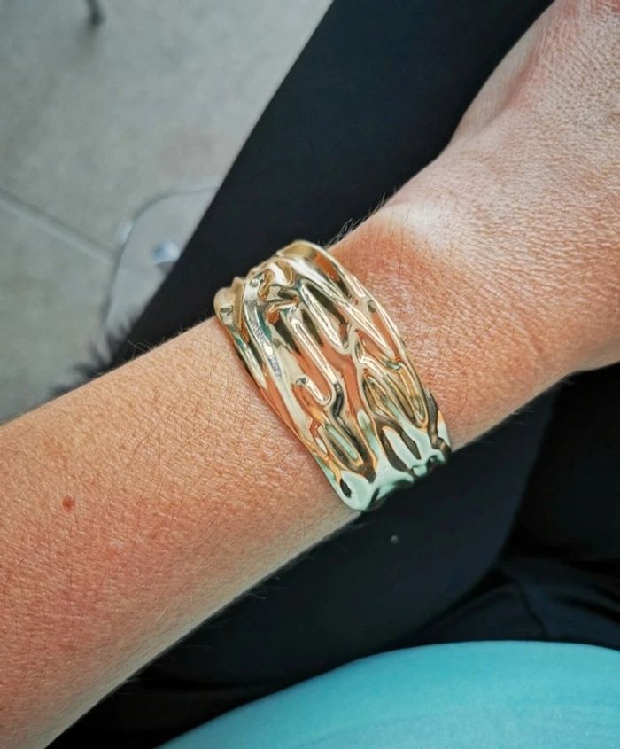 A45 bracelet jonc doré or tendance ajustable