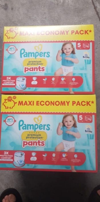 2 boîte de couche pampers pants taille 5 a 40€