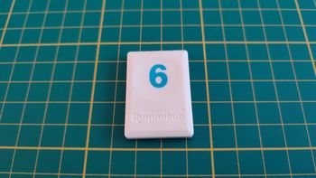 Tuile chiffre 6 six bleu pièce détachée L'original Rummikub chiffres M&M Ventures 2014 #E31