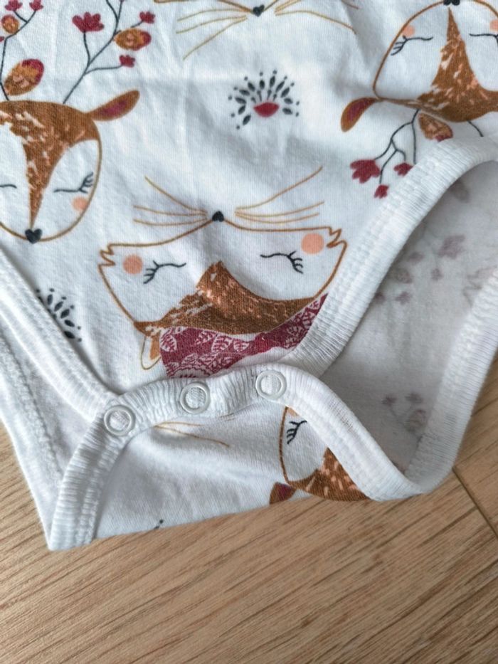 Lot de 2 bodies fille thème Renard Petit Béguin - Taille 24 mois 92cm - photo numéro 7