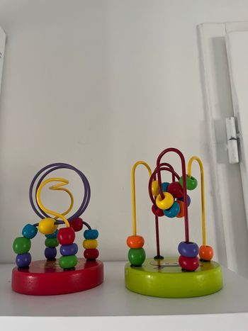 Lot 2 Bouliers en bois – Jeu éveil bébé