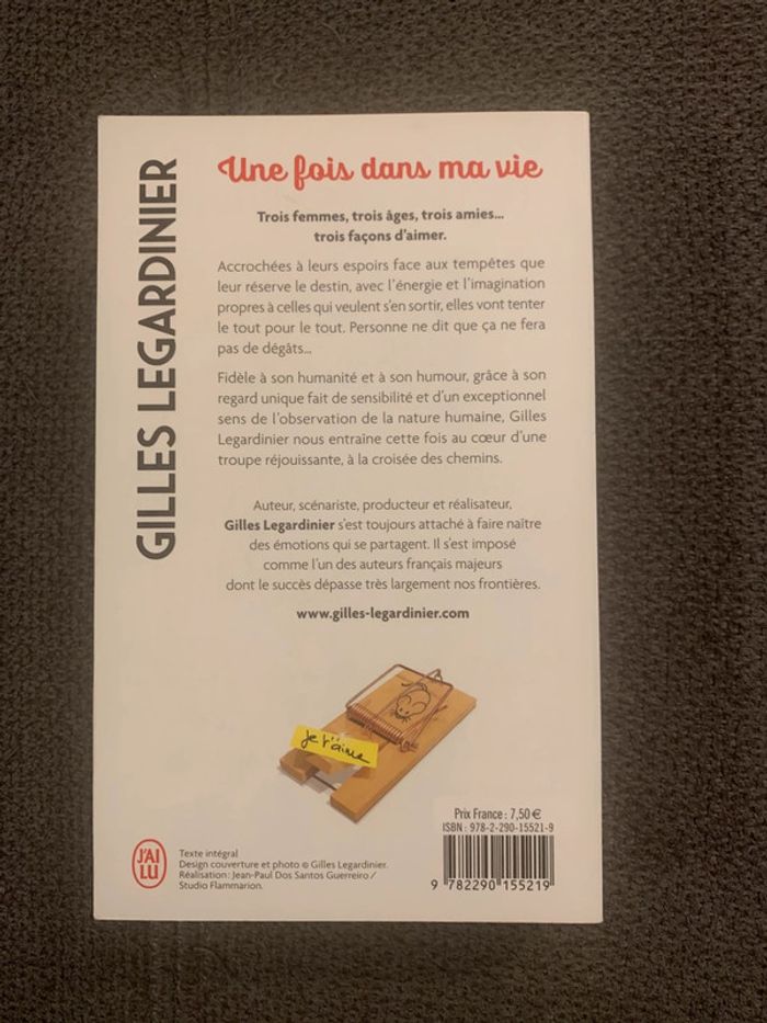 Livre une fois dans ma vie Gilles Legardinier - photo numéro 2