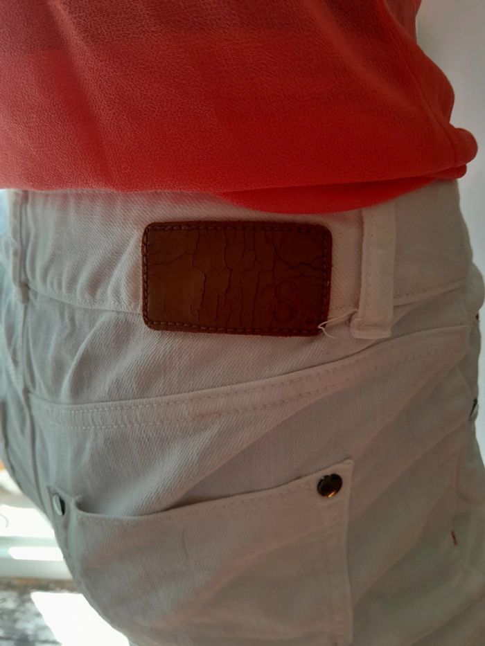 Pantacourt blanc Taille 36 - photo numéro 5