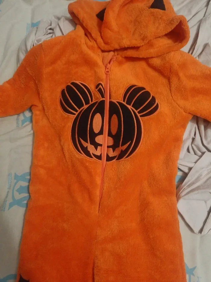 Surpijama combi polaire doux mickey theme halloween tres peu porte 3 4 ans - photo numéro 3