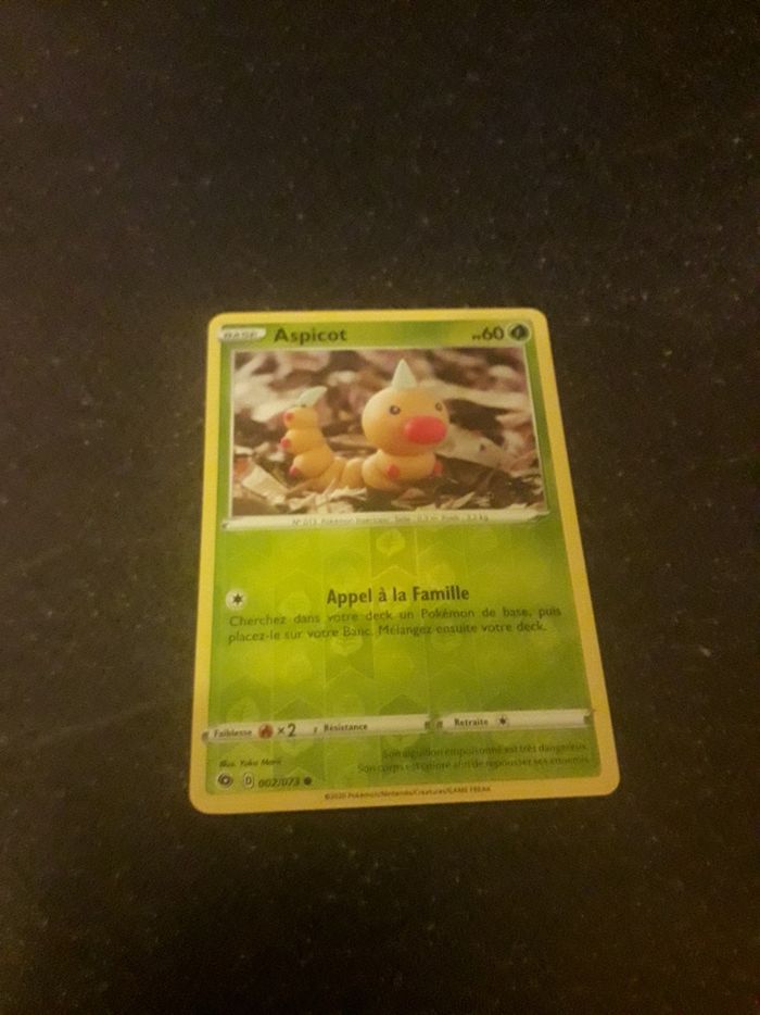Aspicot reverse carte Pokémon neuve