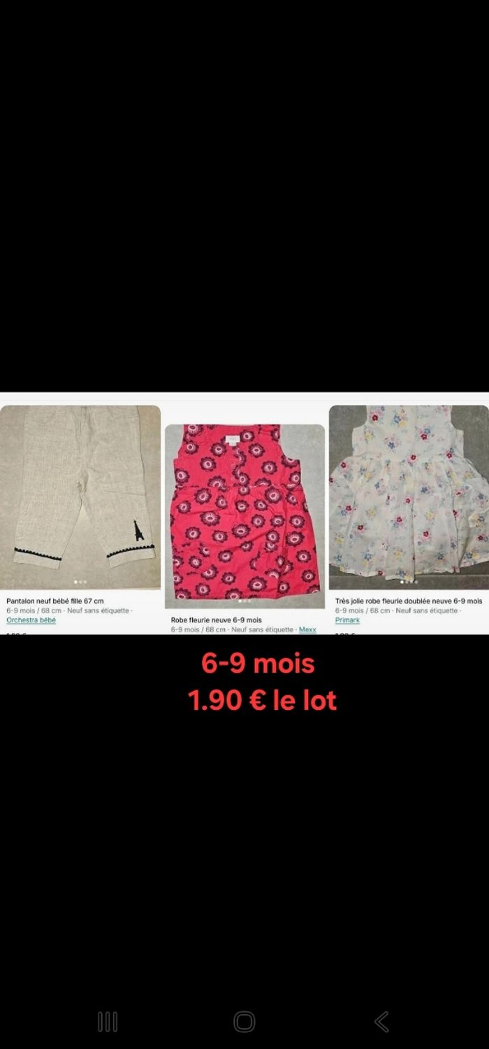 Lots de vêtements a 1.50 € a 1.90 € NEUFS - photo numéro 3