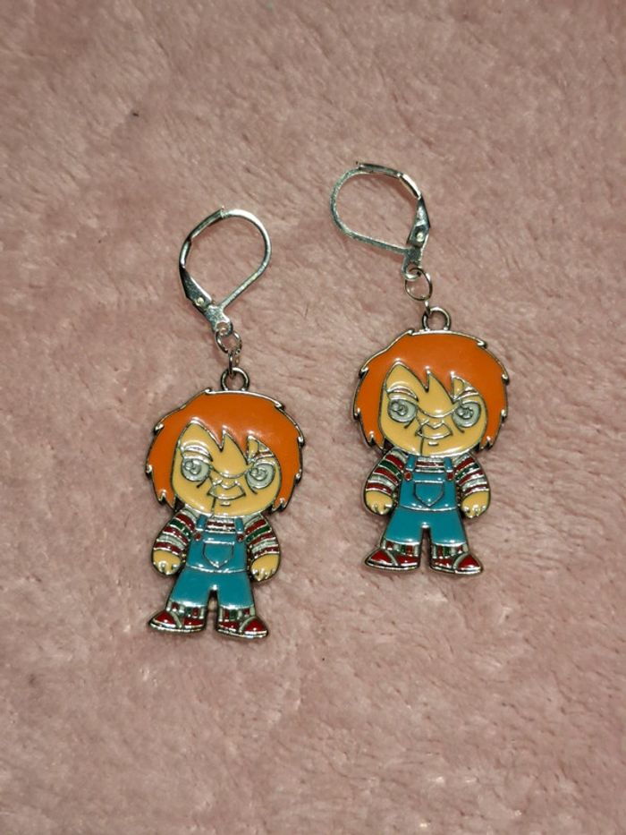 Boucles d'oreilles Chucky la poupée qui tue - photo numéro 2