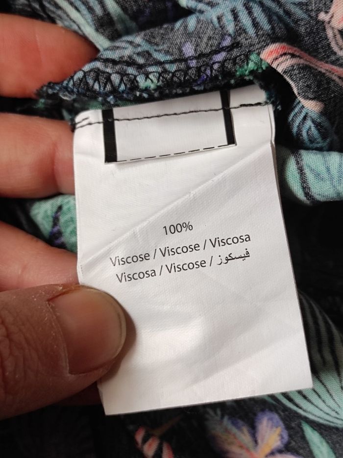 Robe courte imprimée végétaux taille XS - photo numéro 8