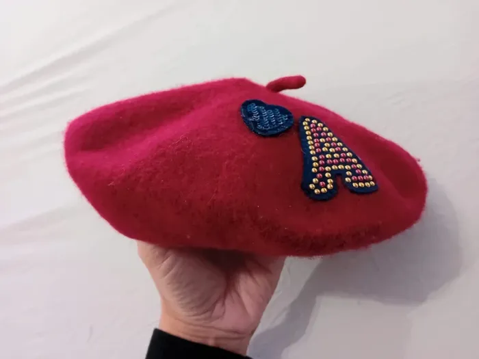Béret chapeau bordeaux tape à l'oeil 5/8 ans