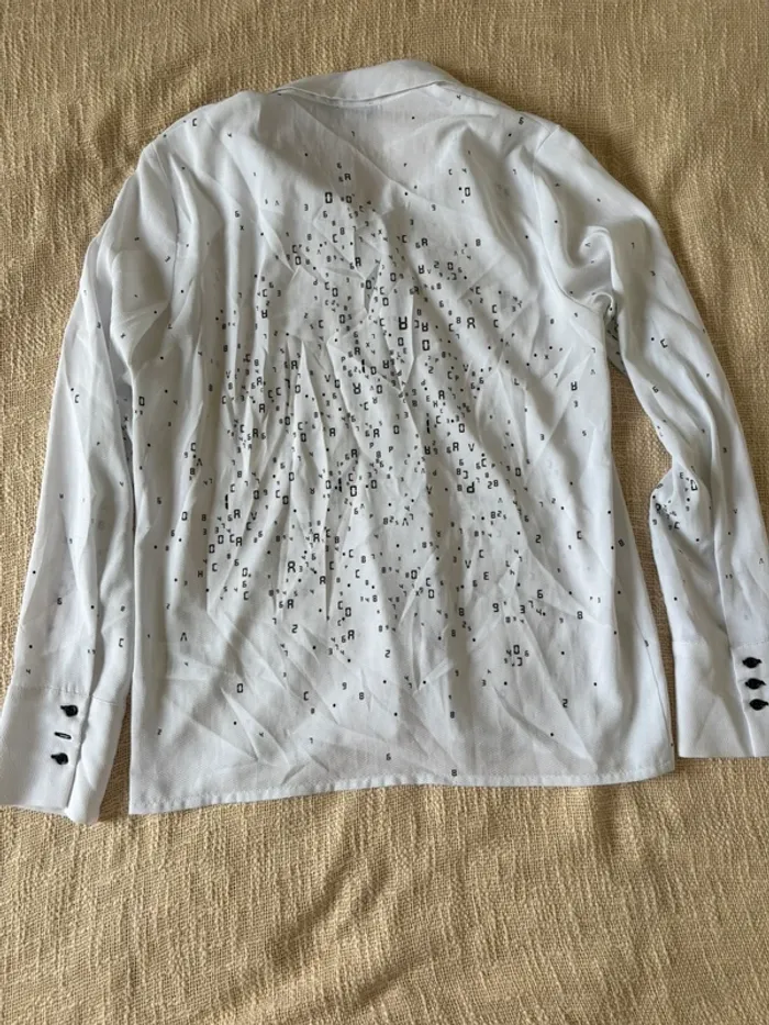 Chemise Cop Copine - Taille 36 blanche et noir - photo numéro 5