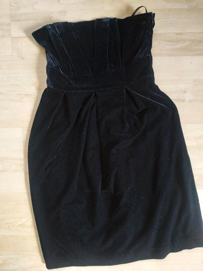 Robe de fête / réveillon, bustier velours Etam 36 - photo numéro 4