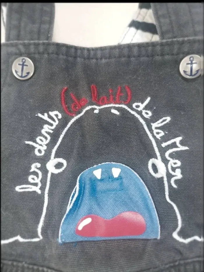 Salopette short Du Pareil au Même garçon 6 mois - photo numéro 2