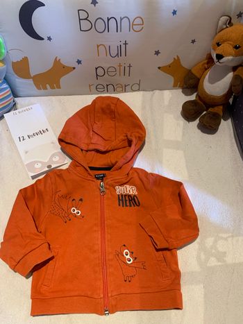 Gilet à capuche kiabi taille 12 mois