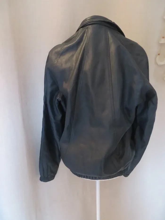 blouson en cuir vintage - photo numéro 4