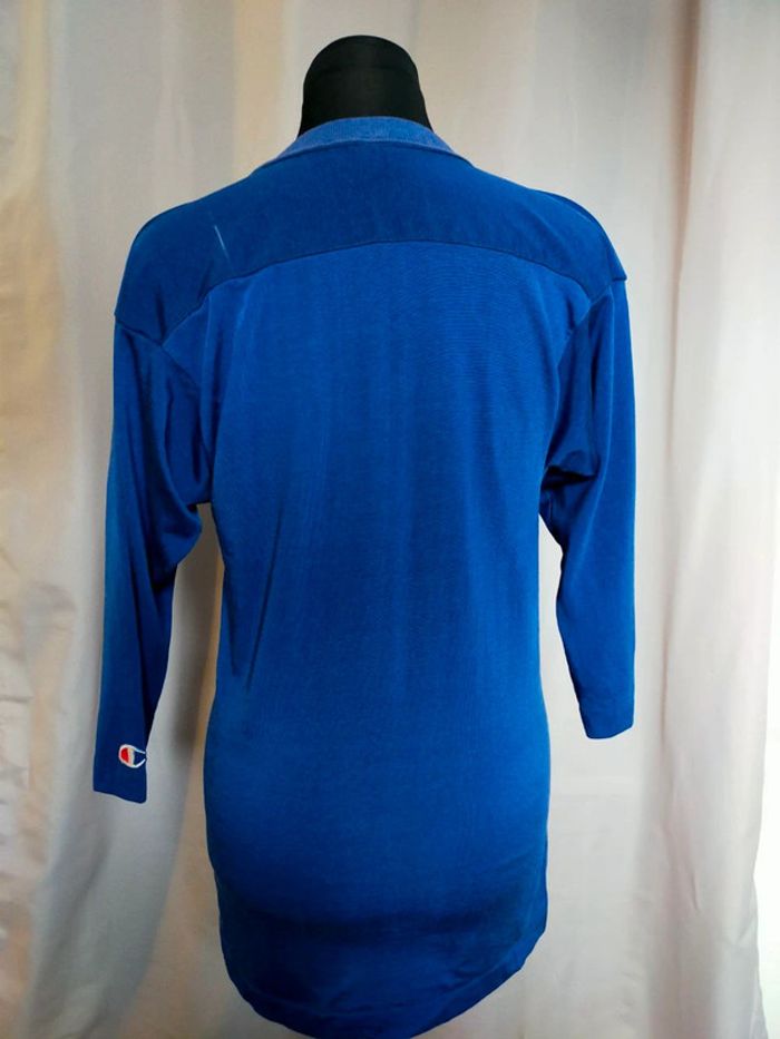 Haut long / mini-robe bleu vintage – Champion – T. S - photo numéro 4