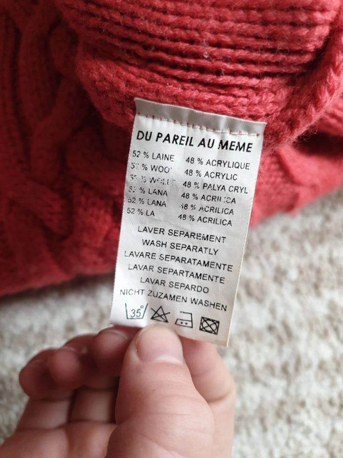 Pull col cheminée 52% laine - photo numéro 4