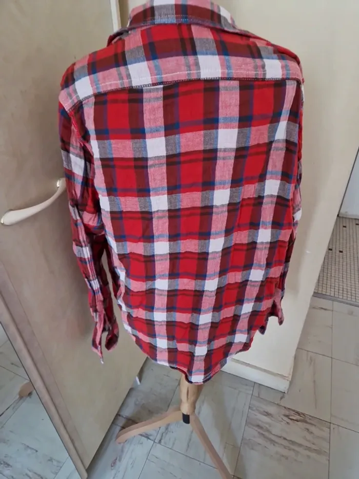 Chemise à carreaux manches longues - photo numéro 5