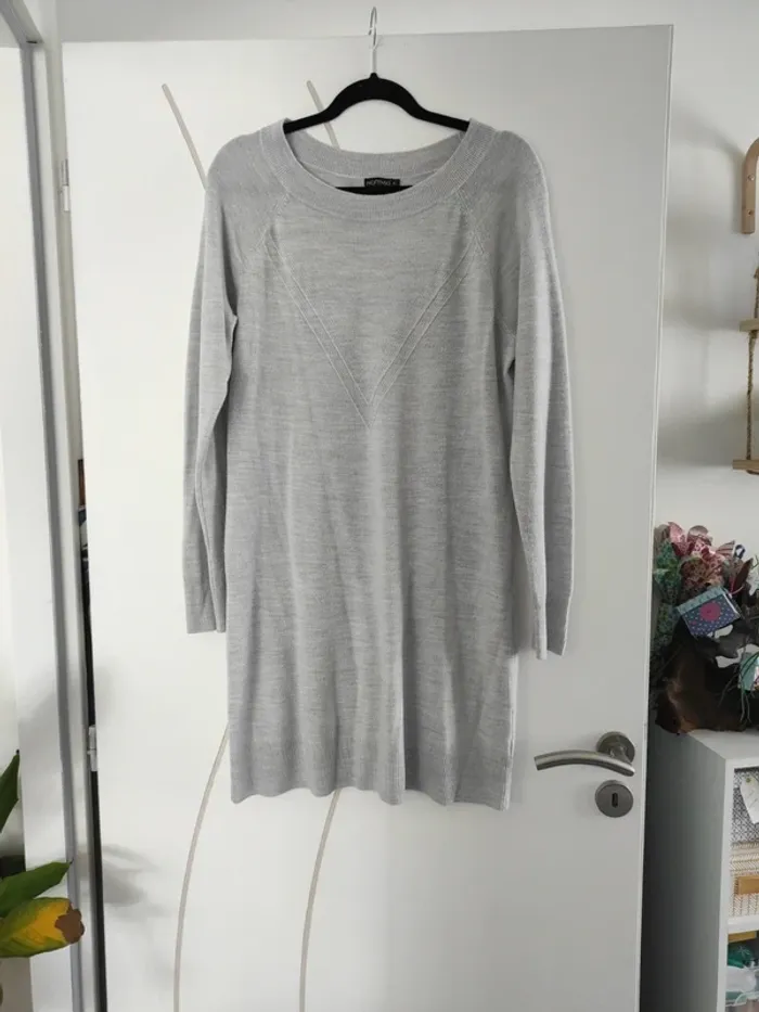 Robe pull mi-saison grise Inextenso Taille XL
