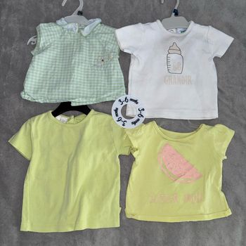 Lot tee shirt bébé fille 3 mois