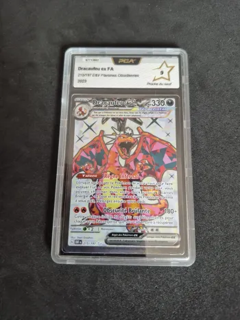 Carte Pokémon Dracaufeu EX 215/197 EV03 Flammes Obsidiennes FR Gradée PCA 9