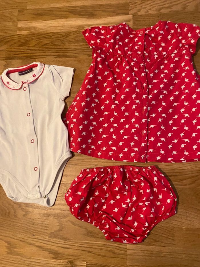 Ensemble rose body robe bloomer 6 mois - photo numéro 5