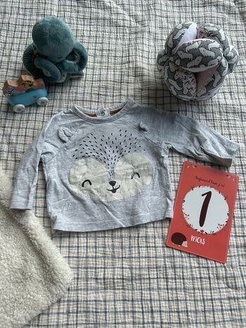 T-shirt manches longues 1 mois 