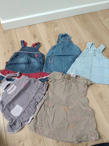 Lot 5 robes  fille 6 mois été printemps