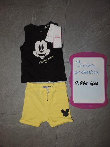 ensemble mickey orchestra taille 9 mois neuf