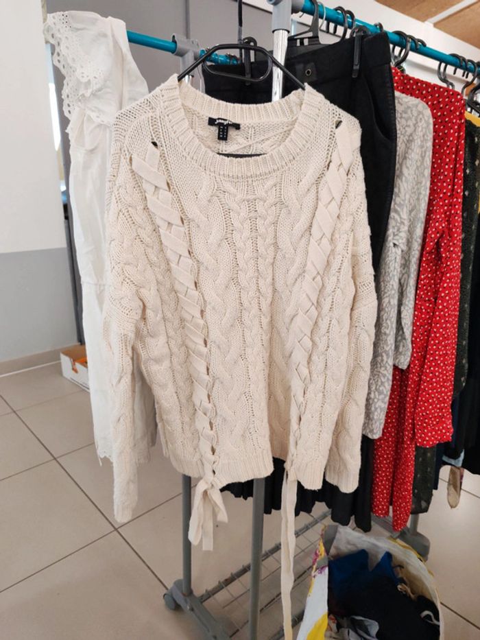 Pull laine blanc - photo numéro 2