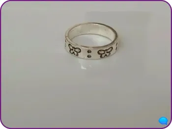 Bague papillon acier inoxydable