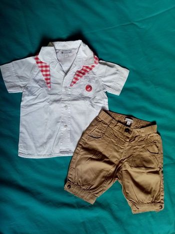 Ensemble chemise et short 6 mois