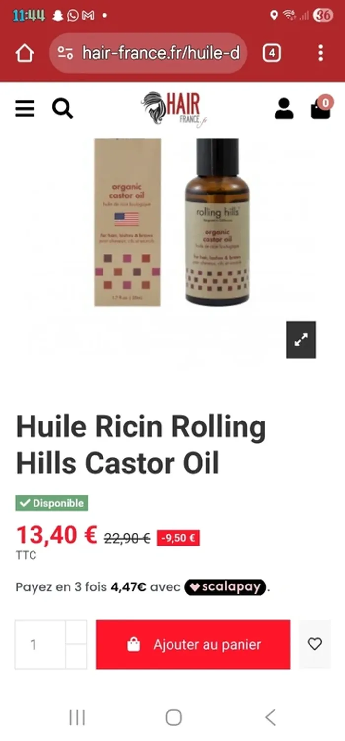 2 Huile de ricin cheveux sourcil cils - photo numéro 3