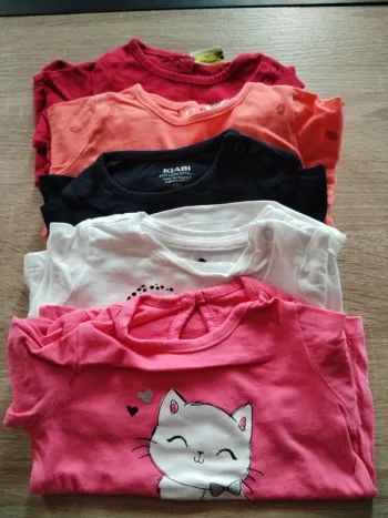 Lot de 5 tee shirt 3 mois tons rose