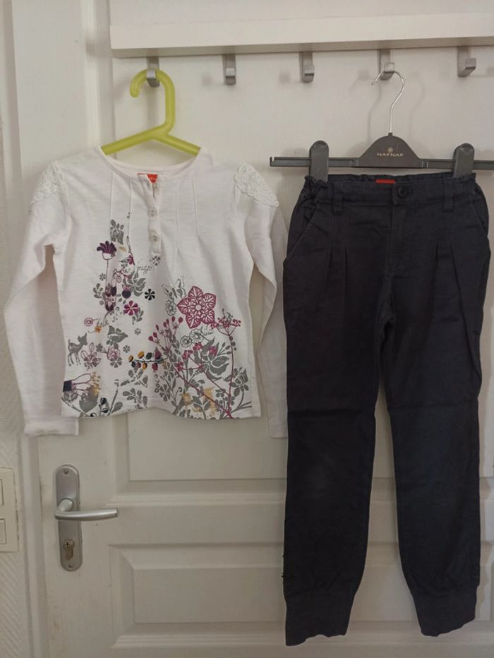 Ensemble 2p floral Marese 8 ans