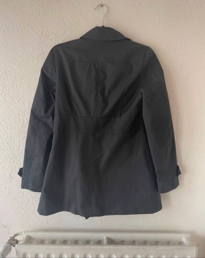 Trench cintré en coton enduit - taille 38 - photo numéro 6