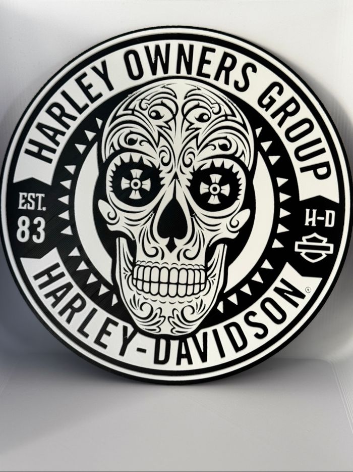 Hueforge vintage Harley Davidson