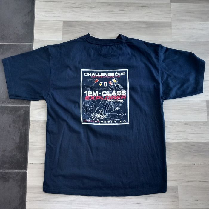 T-shirt homme bleu marine imprimé taille M - photo numéro 6