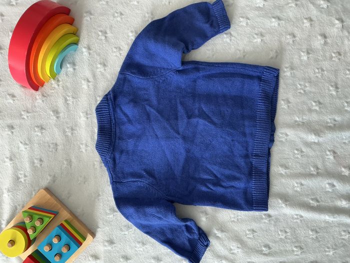 gilet zippé bleu impression devant 6 mois du pareil au même - photo numéro 9