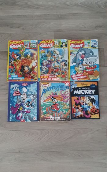 6 livres de Bds Mickey