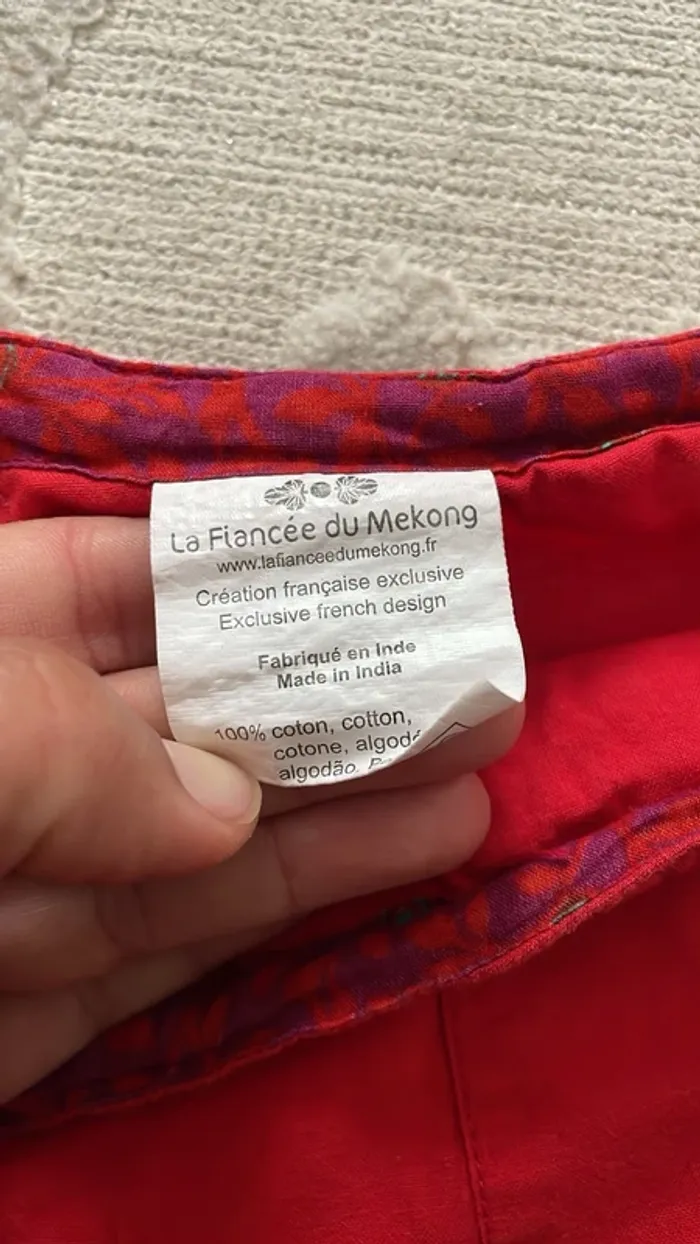 Pantalon rouge La Fiancée du Mékong – Taille 10A - photo numéro 2
