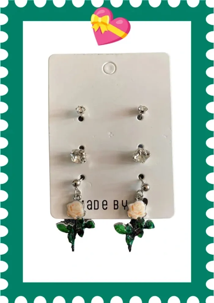 Lot de 3 paires de boucle d’oreilles neuves - photo numéro 2