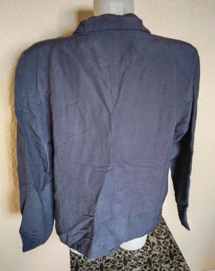 Veste blazer en lin majoritaire femme Kiabi taille 48 - photo numéro 6