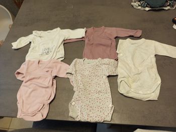 5 bodies manches longues fille 1 mois