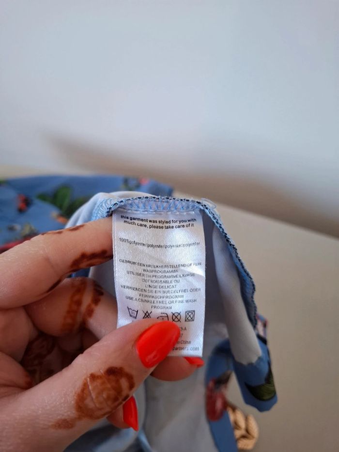 Robe casual bleue/Lilas Fleurie Vila Joy taille M 38 - photo numéro 12